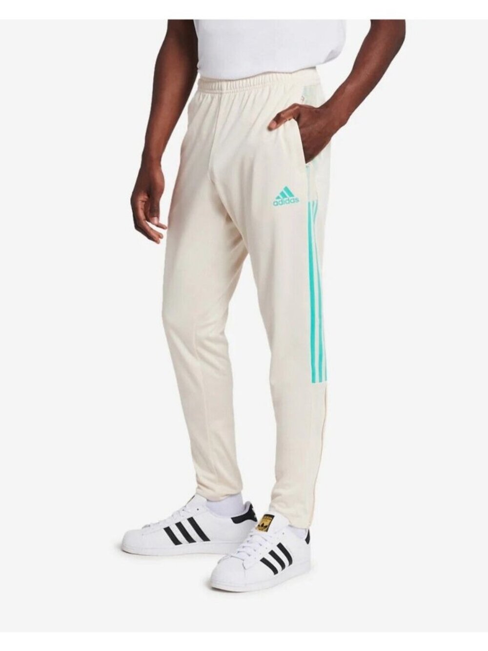 Adidas Men's Tiro Track Pants Tapered Wonder white Size M NEW WITH TAGS!